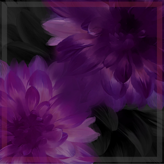 Dark Purple Flower Square